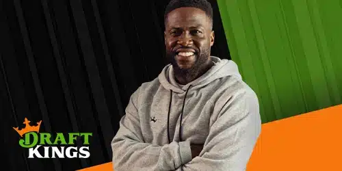 Draftkings sportsbook desktop banner showing Kevin Hart